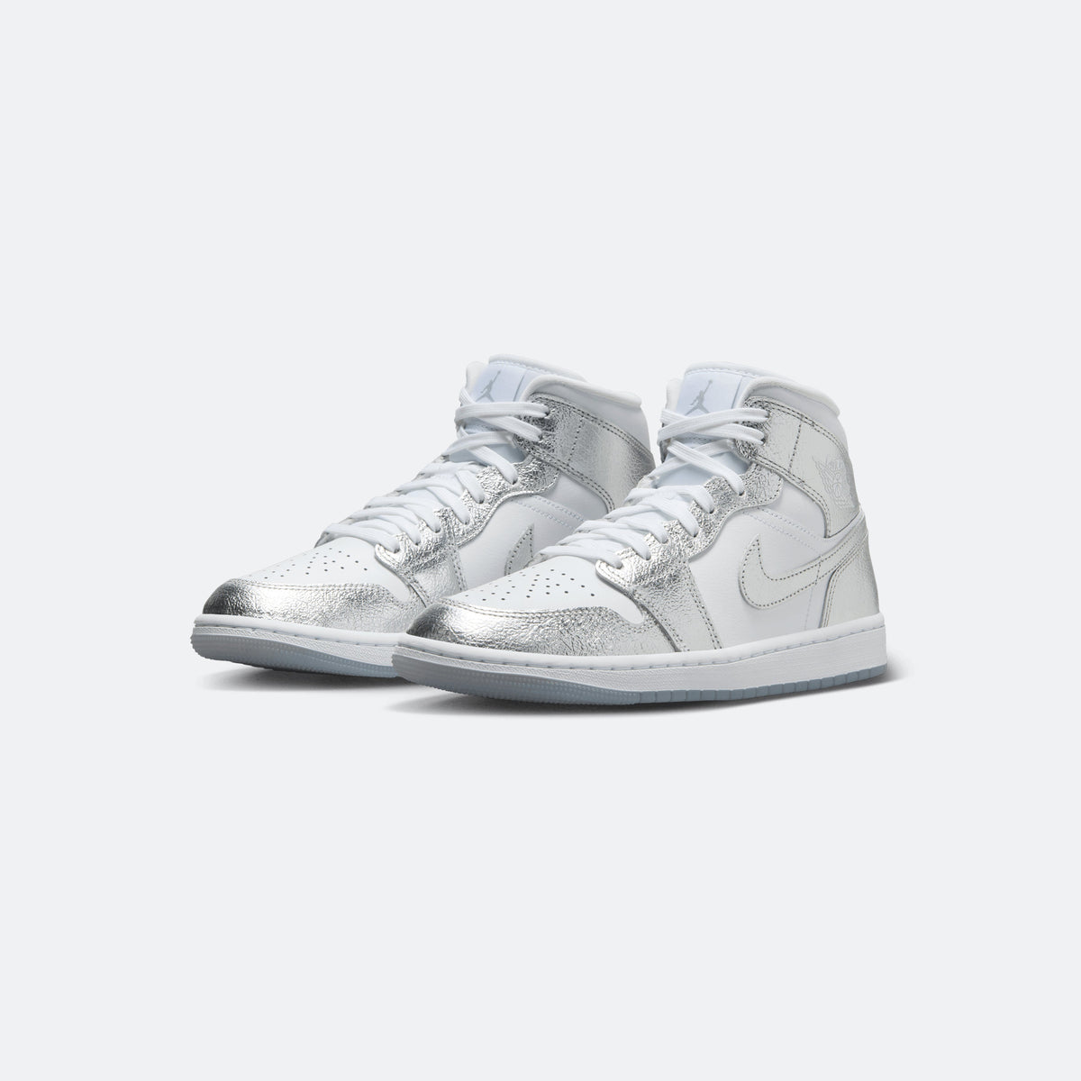W Jordan 1 Mid 'Metallic Silver'