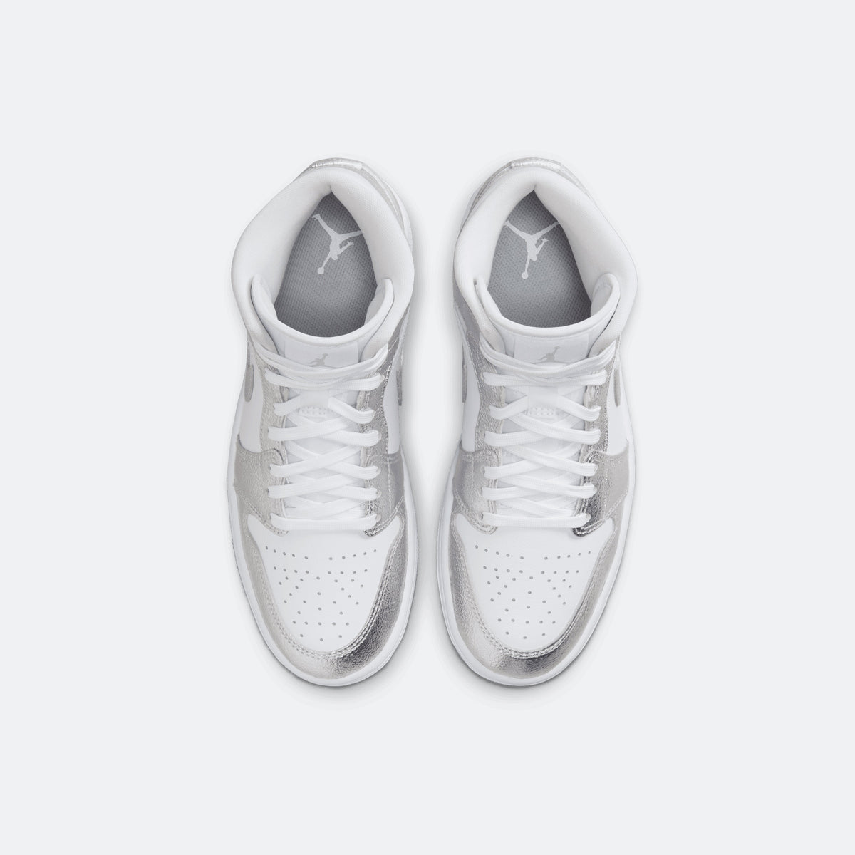 W Jordan 1 Mid 'Metallic Silver'