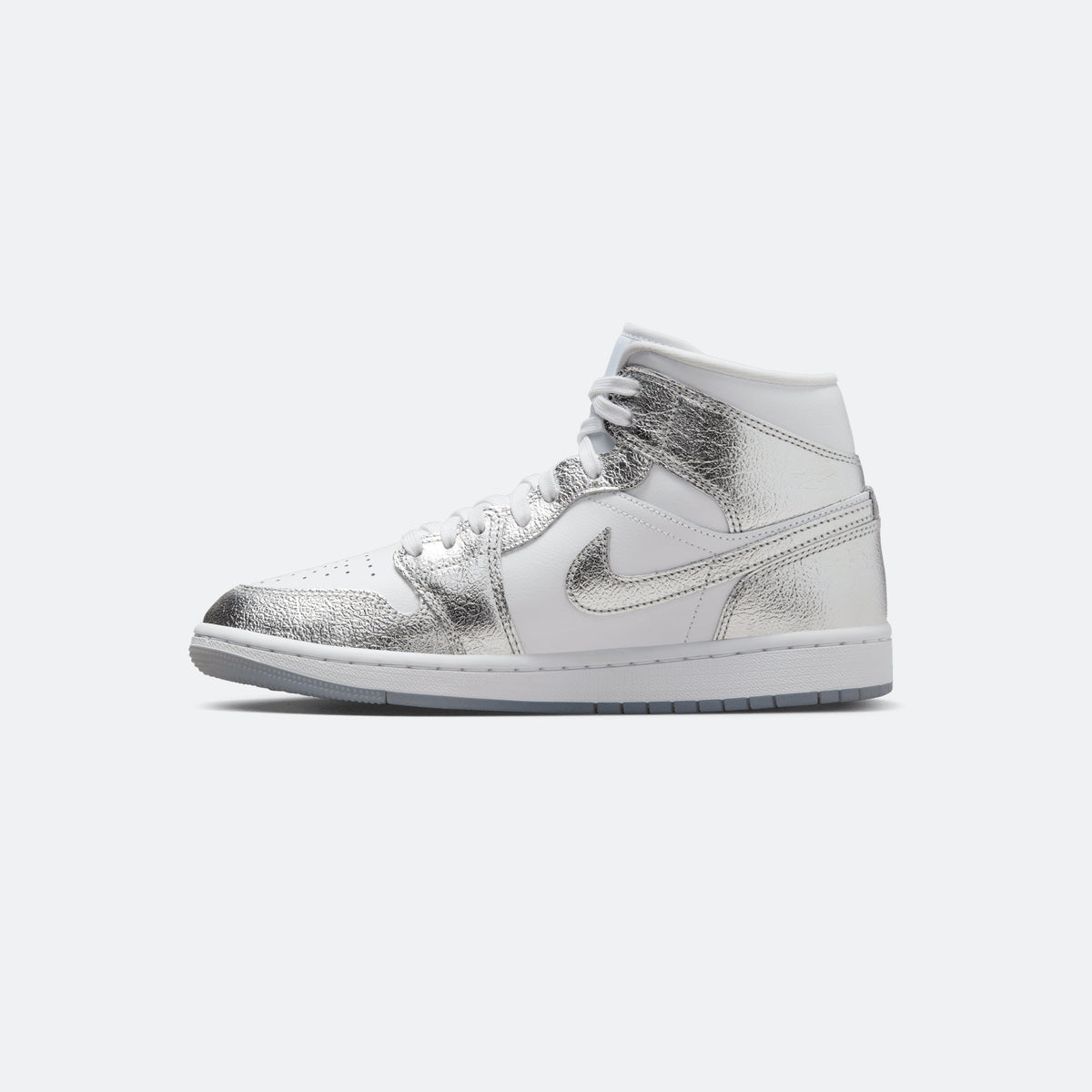 W Jordan 1 Mid 'Metallic Silver'