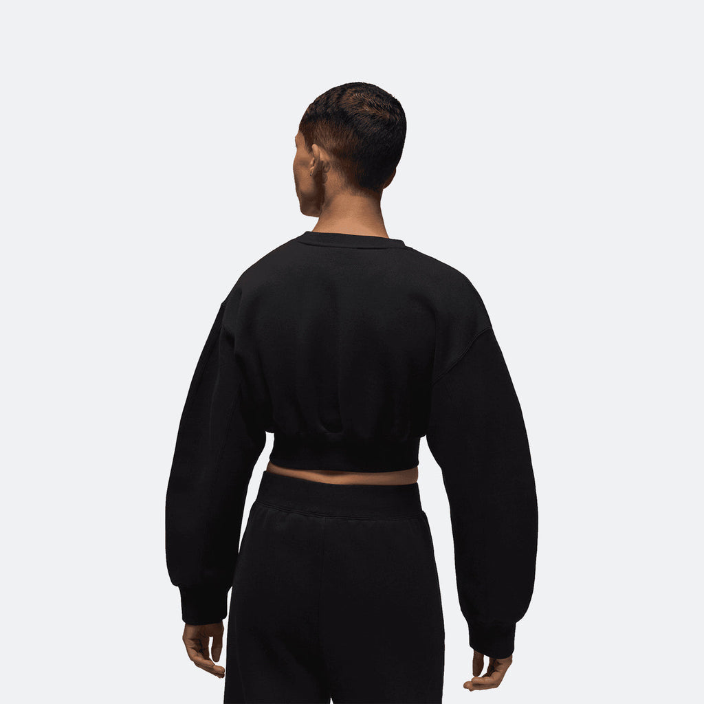 W Jordan Cropped Sweatshirt- Black