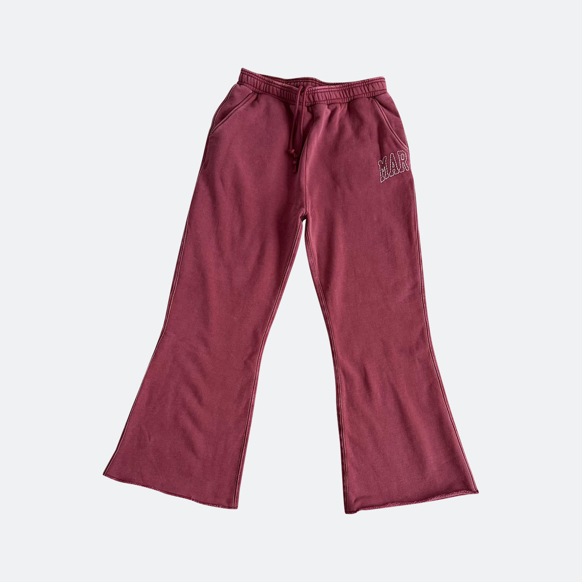 Chinatown Market Studios Big Stitch Open Leg Sweatpants - Oxblood