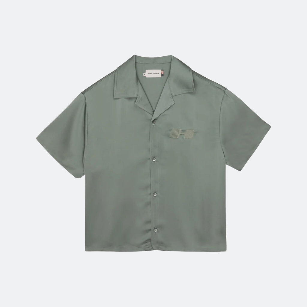 HTG Satin Chest Logo Camp Collar