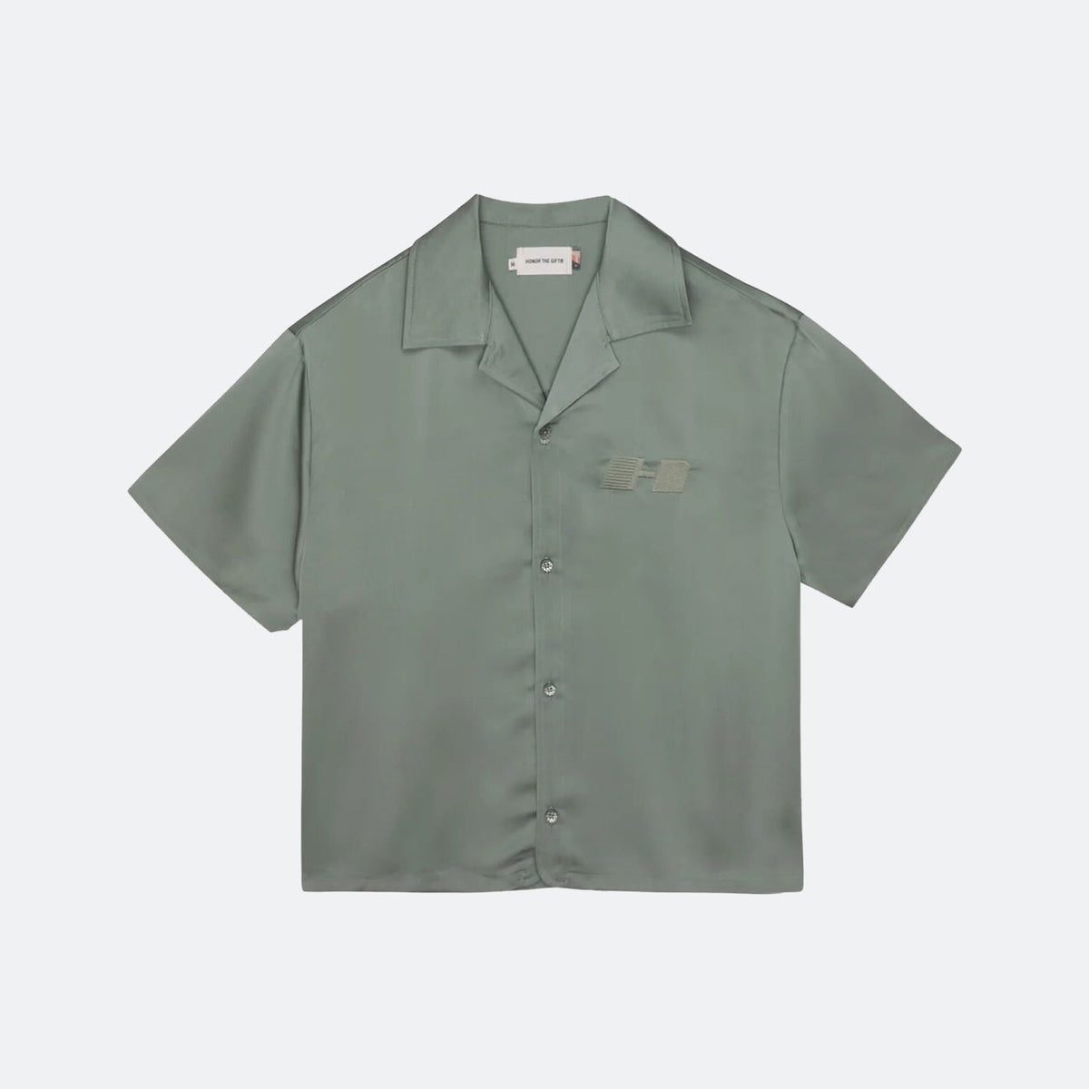 HTG Satin Chest Logo Camp Collar