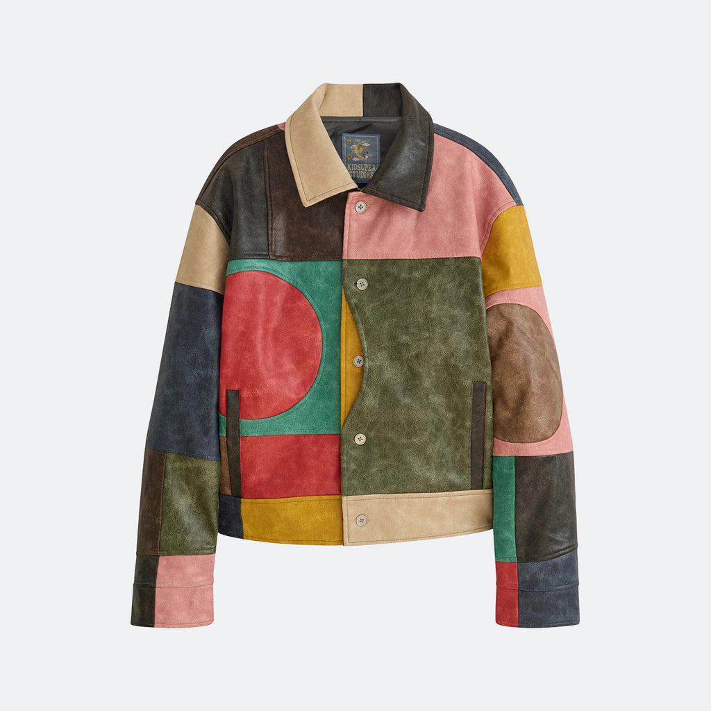 KidSuper Patchwork Leather Jacket